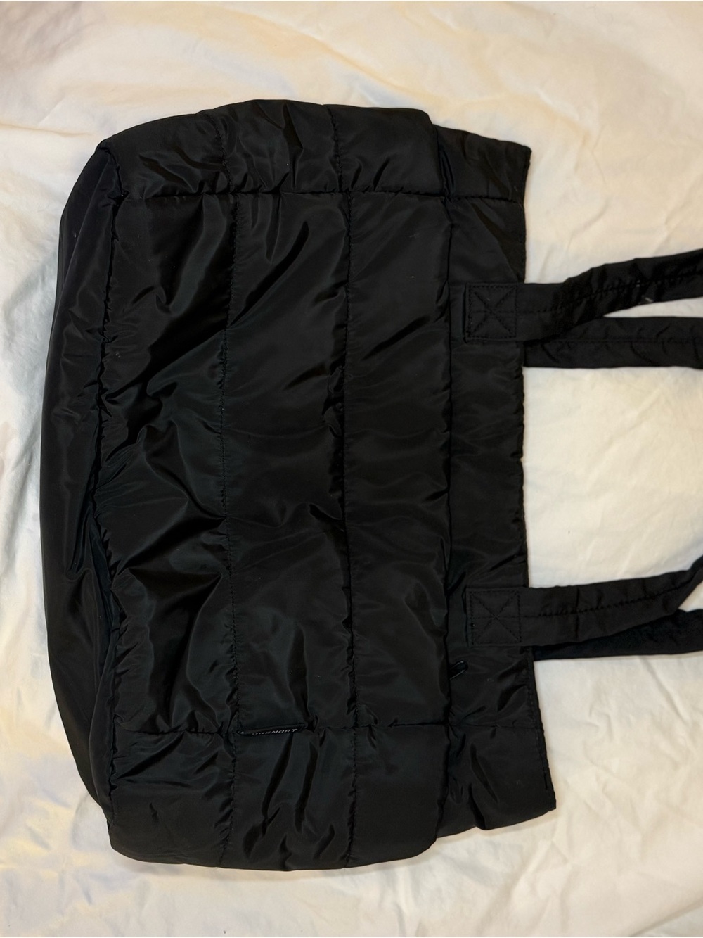 Black Quilted Nylon Tote Bag - Classic Everyday Carry